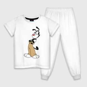 Детская пижама хлопок с принтом Animaniacs в Курске, 100% хлопок |  брюки и футболка прямого кроя, без карманов, на брюках мягкая резинка на поясе и по низу штанин
 | animaniacs | vdpartat | yakko warner | озорные анимашки | якко уорнер