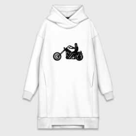 Платье-худи хлопок с принтом Chopper (Z) в Курске,  |  | bike | chopper | harley davidson | hdi | hog | moto | motorcycle | байк | мотоцикл | мотоциклист | харли дэвидсон | чоппер