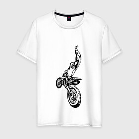 Мужская футболка хлопок с принтом Мотоспорт (Z) в Курске, 100% хлопок | прямой крой, круглый вырез горловины, длина до линии бедер, слегка спущенное плечо. | enduro | ktm | moto | motocycle | sportmotorcycle | ктм | мото | мотокросс | мотоспорт