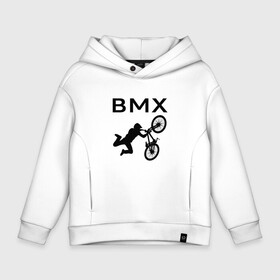 Детское худи Oversize хлопок с принтом Велоспорт BMX (Z) в Курске, френч-терри — 70% хлопок, 30% полиэстер. Мягкий теплый начес внутри —100% хлопок | боковые карманы, эластичные манжеты и нижняя кромка, капюшон на магнитной кнопке | bicycle | bicyclist | bike | biker | bmx | cycle | rider | байкер | бмх | вело | велогонщик | велосепедист | велосипед | гонщик