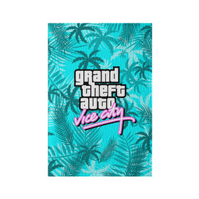 Обложка для паспорта матовая кожа с принтом GTA VICE CITY в Курске, натуральная матовая кожа | размер 19,3 х 13,7 см; прозрачные пластиковые крепления | grand theft auto | grove street | grove street 4 life | gta | gta 4 | gta 5 | gta sa | gta v | samp | san andreas | грув стрит | игры | самп | сан андреас