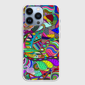 Чехол для iPhone 13 Pro с принтом Дудлы узор разноцветный хиппи в Курске,  |  | dudly | абстракция | геометрия | дудлинг | дудлы | линия | разноцветный | рисунок | точка | узор | хиппи | цвета | ярко