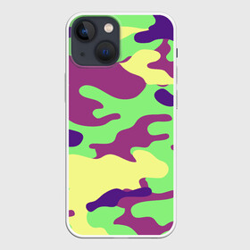 Чехол для iPhone 13 mini с принтом Камуфляж в Курске,  |  | военный | городской | защитный | камуфляж | кислота | кислотные цвета | кислотный | кислотный камуфляж | краски | милитари | пиксельный | пятнистый | тактический | яркий камуфляж