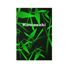 Обложка для паспорта матовая кожа с принтом Kawasaki в Курске, натуральная матовая кожа | размер 19,3 х 13,7 см; прозрачные пластиковые крепления | kawasaki | moto | дорога | кавасаки | машина | мотокросс | мотоцикл | мотоциклы