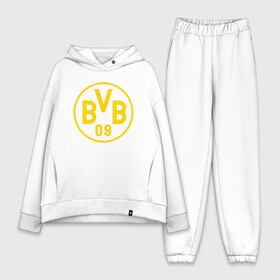 Женский костюм хлопок Oversize с принтом BORUSSIA в Курске,  |  | borussia | fc | football | football club | sport | боруссия | спорт | спортивные | униформа | фк | футбол | футбольный клуб