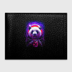Обложка для студенческого билета с принтом Панда космонавт в Курске, натуральная кожа | Размер: 11*8 см; Печать на всей внешней стороне | panda | абстракция | арт | галактика | животное | животные | зверь | картинка | космос | неон | панда | рисунок