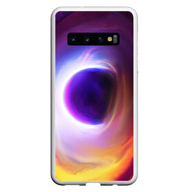 Чехол для Samsung Galaxy S10 с принтом ЧЁРНАЯ ДЫРА в Курске, Силикон | Область печати: задняя сторона чехла, без боковых панелей | abstraction | geometry | hexagon | neon | paints | stripes | texture | triangle | абстракция | брызги | геометрия | краски | неон | неоновый | соты | текстура