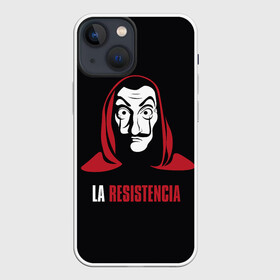 Чехол для iPhone 13 mini с принтом БУМАЖНЫЙ ДОМ   LA CASA DE PAPEL в Курске,  |  | la casa de papel | netflix | банда | бумажный дом | дф сфыф ву зфзуд | испанский | криминал | ла каса де папель | мафия | надпись | профессор | сопротивление