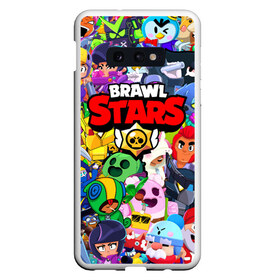 Чехол для Samsung S10E с принтом BRAWL STARS ВСЕ БРАВЛЕРЫ в Курске, Силикон | Область печати: задняя сторона чехла, без боковых панелей | bibi | brawl stars | coach mike | crow | gale | leon | leon shark | max | mecha crow | mortis | mr.p | nani | phoenix | sally leon | sandy | spike | sprout | tara | virus 8 bit | werewolf | ворон | оборотень