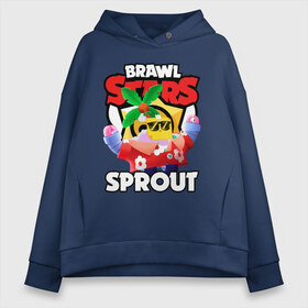 Женское худи Oversize хлопок с принтом BRAWL STARS SPROUT в Курске, френч-терри — 70% хлопок, 30% полиэстер. Мягкий теплый начес внутри —100% хлопок | боковые карманы, эластичные манжеты и нижняя кромка, капюшон на магнитной кнопке | bibi | brawl stars | coach mike | crow | gale | leon | leon shark | max | mecha crow | mortis | mr.p | nani | phoenix | sally leon | sandy | spike | sprout | tara | virus 8 bit | werewolf | ворон | оборотень