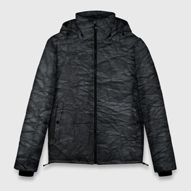 Мужская зимняя куртка 3D с принтом Черная Бумага в Курске, верх — 100% полиэстер; подкладка — 100% полиэстер; утеплитель — 100% полиэстер | длина ниже бедра, свободный силуэт Оверсайз. Есть воротник-стойка, отстегивающийся капюшон и ветрозащитная планка. 

Боковые карманы с листочкой на кнопках и внутренний карман на молнии. | pattern | textures | абстракция | бумага | геометрия | градиент | грязная | карбон | краска | мятая | паттерны | пергамент | пиксели | старая | текстуры | уголь | фигуры | фон | черная