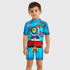 Детский купальный костюм 3D с принтом Nani   Brawl Stars в Курске, Полиэстер 85%, Спандекс 15% | застежка на молнии на спине | бравл | бравлер | бравлпасс | бравлстарс | бравлстарсигра | бравлстарсновыйперс | бравлы | нани | робот