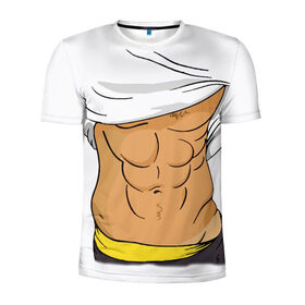 Мужская футболка 3D спортивная с принтом Мужской торс в Курске, 100% полиэстер с улучшенными характеристиками | приталенный силуэт, круглая горловина, широкие плечи, сужается к линии бедра | высказывание | идея | манера | мемы | мужской | разные | рисунок | символ | торс