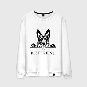 Мужской свитшот хлопок с принтом ОВЧАРКА BEST FRIEND (Z) в Курске, 100% хлопок |  | best friend | dog | doggie | doggy | авчарка | друг человека | другу | кинолог | лабрадор | мохнатый | овчарка | пес | пёсель | пёсик | подарок | подруге | собака | собакен | собаки | собачка | собачнику