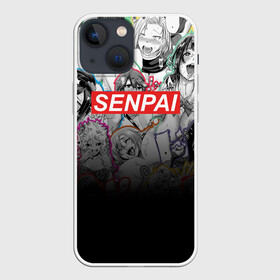 Чехол для iPhone 13 mini с принтом SENPAI в Курске,  |  | ahegao | anime | kawai | kowai | oppai | otaku | senpai | sugoi | waifu | yandere | аниме | ахегао | ковай | культура | отаку | семпай | сенпай | тренд | яндере