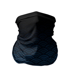 Бандана-труба 3D с принтом Узор круги темный синий в Курске, 100% полиэстер, ткань с особыми свойствами — Activecool | плотность 150‒180 г/м2; хорошо тянется, но сохраняет форму | геометрия | градиент | круги | море | переход цвета | синий | текстура | темный | узор