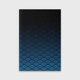 Обложка для паспорта матовая кожа с принтом Узор круги темный синий в Курске, натуральная матовая кожа | размер 19,3 х 13,7 см; прозрачные пластиковые крепления | геометрия | градиент | круги | море | переход цвета | синий | текстура | темный | узор