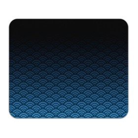 Коврик для мышки прямоугольный с принтом Узор круги темный синий в Курске, натуральный каучук | размер 230 х 185 мм; запечатка лицевой стороны | геометрия | градиент | круги | море | переход цвета | синий | текстура | темный | узор