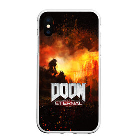 Чехол для iPhone XS Max матовый с принтом DOOM ETERNAL в Курске, Силикон | Область печати: задняя сторона чехла, без боковых панелей | bethesda softworks | doom eternal | doomguy | id software | демоны | дум этернал | марс | палач рока | этернал