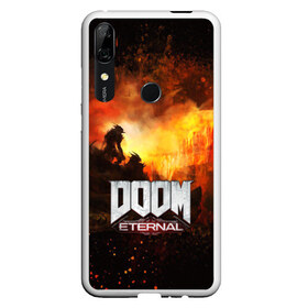 Чехол для Honor P Smart Z с принтом DOOM ETERNAL в Курске, Силикон | Область печати: задняя сторона чехла, без боковых панелей | bethesda softworks | doom eternal | doomguy | id software | демоны | дум этернал | марс | палач рока | этернал