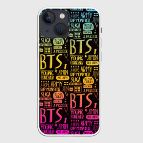 Чехол для iPhone 13 mini с принтом BTS в Курске,  |  | bangtan | bighit | boy | fake love | j hope | jimin | jin | jungkook | korea | kpop | live | luv | mic drop | rm | suga | v | with | бтс | кей | поп