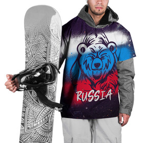 Накидка на куртку 3D с принтом Russia Bear в Курске, 100% полиэстер |  | 12 июня | bear | marble | russia | грозный медведь | день россии | медведь | мишка | мрамор | мраморная | праздник | россия | страна | триколор | флаг