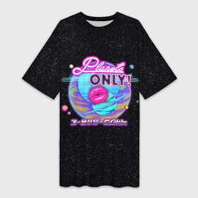 Платье-футболка 3D с принтом Рик и Морти в Курске,  |  | adult swim | cartoon network | planets only | rick and morty | vdsvar | планета | рик и морти