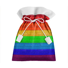 Подарочный 3D мешок с принтом Разноцветные доски радужный в Курске, 100% полиэстер | Размер: 29*39 см | крашеные доски | линии | полосы | радуга | радужный | разноцветный | ярко