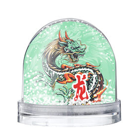Снежный шар с принтом Изумрудный дракон в Курске, Пластик | Изображение внутри шара печатается на глянцевой фотобумаге с двух сторон | Тематика изображения на принте: бирюзовая | драконы | змея | знак | иероглиф | китайский | когти | миф | огонь | пламя | разноцветная | рога | тату | татуировка | чешуя | яркая