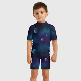 Детский купальный костюм 3D с принтом Wacky Races in Space в Курске, Полиэстер 85%, Спандекс 15% | застежка на молнии на спине | Тематика изображения на принте: vdosadir | wacky races | безумные гонки | ханна барбера