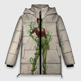 Женская зимняя куртка 3D с принтом Poison Ivy в Курске, верх — 100% полиэстер; подкладка — 100% полиэстер; утеплитель — 100% полиэстер | длина ниже бедра, силуэт Оверсайз. Есть воротник-стойка, отстегивающийся капюшон и ветрозащитная планка. 

Боковые карманы с листочкой на кнопках и внутренний карман на молнии | Тематика изображения на принте: batman | batman arkham knight | poison ivy | vdzabma | бэтмен | бэтмен рыцарь аркхема | ядовитый плющ