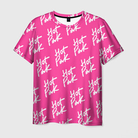 Мужская футболка 3D с принтом HOT PINK в Курске, 100% полиэфир | прямой крой, круглый вырез горловины, длина до линии бедер | Тематика изображения на принте: amala | amalaratna zandile dlamini | doja cat | hot pink | mooo | music | pink | rap | say so | интернет | корова | мем | музыка | мууу | розовый | рэп