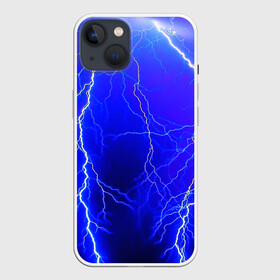 Чехол для iPhone 13 с принтом ELECTRIX DIGITAL в Курске,  |  | color | colour | electricity | glim | glow | light | lights | neon | power | shine | молния | напряжение | неоновый | разряд | стихия | ток | удар | электричество