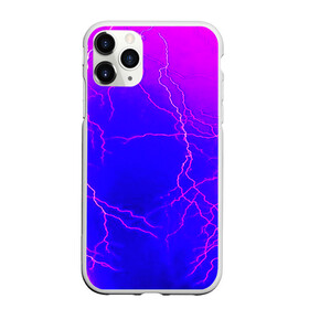Чехол для iPhone 11 Pro Max матовый с принтом НЕОНОВАЯ МОЛНИЯ в Курске, Силикон |  | color | colour | electricity | glim | glow | light | lights | neon | power | shine | молния | напряжение | неоновый | разряд | стихия | ток | удар | электричество
