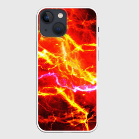 Чехол для iPhone 13 mini с принтом УДАРЫ МОЛНИИ в Курске,  |  | color | colour | electricity | glim | glow | light | lights | neon | power | shine | молния | напряжение | неоновый | разряд | стихия | ток | удар | электричество