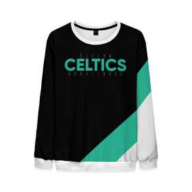 Мужской свитшот 3D с принтом BOSTON CELTICS в Курске, 100% полиэстер с мягким внутренним слоем | круглый вырез горловины, мягкая резинка на манжетах и поясе, свободная посадка по фигуре | boston | boston seltics | irving | kyrie irving | бостон | бостон селтикс | ирвинг | кайри ирвинг | селтикс