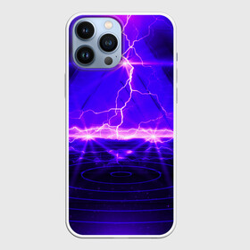 Чехол для iPhone 13 Pro Max с принтом НЕОНОВЫЕ МОЛНИИ в Курске,  |  | Тематика изображения на принте: color | colour | electricity | glim | glow | light | lights | neon | power | shine | молния | напряжение | неоновый | разряд | стихия | ток | удар | электричество