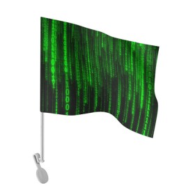 Флаг для автомобиля с принтом Матрица код цифры программист в Курске, 100% полиэстер | Размер: 30*21 см | бинарный код | веб | вирус | всемирная паутина | двоичный код | зеленый | интернет | информация | кибер | код | кодер | кодирование | матрица | наука | олдскул | по | программирование