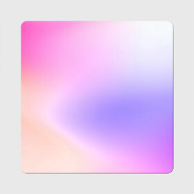 Магнит виниловый Квадрат с принтом светлый градиент розовый мода в Курске, полимерный материал с магнитным слоем | размер 9*9 см, закругленные углы | Тематика изображения на принте: без логотипов | градиент | желтый | краска | кремовый | легкий | мода | нежный | пастельный | переход | плавный | простой | розовый | светлый | сиреневый | тай дай | тайдай | фиолетовый