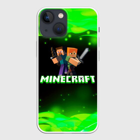 Чехол для iPhone 13 mini с принтом Minecraft 1 в Курске,  |  | dungeons | game | logo | minecraft | герои | грифер | детские | зомби | игра | игроман | компьютерные | лого | логотип | логотипигры | майнкрафт | мечи | мобы | огонь | персонажи | песочница | подземелья | симулятор