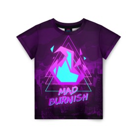 Детская футболка 3D с принтом PROMARE MAD BURNISH в Курске, 100% гипоаллергенный полиэфир | прямой крой, круглый вырез горловины, длина до линии бедер, чуть спущенное плечо, ткань немного тянется | Тематика изображения на принте: anime | fdpp | fire rеscue | mad burnish | promare | аниме | гало | лио | опалённые | промар