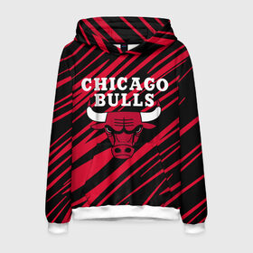 Мужская толстовка 3D с принтом Chicago Bulls в Курске, 100% полиэстер | двухслойный капюшон со шнурком для регулировки, мягкие манжеты на рукавах и по низу толстовки, спереди карман-кенгуру с мягким внутренним слоем. | 23 | air jordan | bulls | chicago bulls | jordan | michael jordan | nba | paris saint germain | psg | red | sport | быки | джордан | майкл джордан | псж | спорт | чикаго буллс