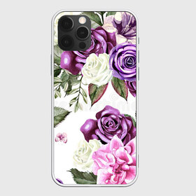 Чехол для iPhone 12 Pro Max с принтом Красивые розы в Курске, Силикон |  | белые розы | белый | необычные | розовый | розы | синие розы | синий | фиолетовые розы | фиолетовый | цветы