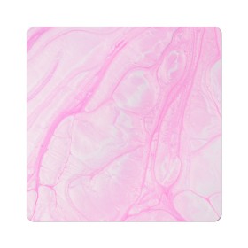 Магнит виниловый Квадрат с принтом розовые разводы краска зефир в Курске, полимерный материал с магнитным слоем | размер 9*9 см, закругленные углы | Тематика изображения на принте: абстракция | зефир | краска. разводы | нежный | повседневный | простой | светлый