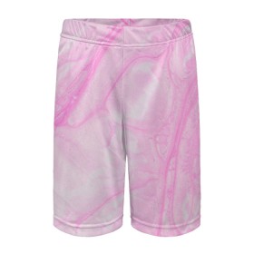 Детские спортивные шорты 3D с принтом розовые разводы краска зефир в Курске,  100% полиэстер
 | пояс оформлен широкой мягкой резинкой, ткань тянется
 | абстракция | зефир | краска. разводы | нежный | повседневный | простой | светлый