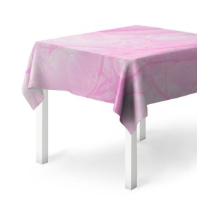 Скатерть 3D с принтом розовые разводы краска зефир в Курске, 100% полиэстер (ткань не мнется и не растягивается) | Размер: 150*150 см | абстракция | зефир | краска. разводы | нежный | повседневный | простой | светлый