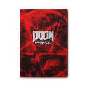 Обложка для автодокументов с принтом Doom Eternal в Курске, натуральная кожа |  размер 19,9*13 см; внутри 4 больших “конверта” для документов и один маленький отдел — туда идеально встанут права | bethesda softworks | doom eternal | doomguy | id software | демоны | дум этернал | марс | палач рока | этернал