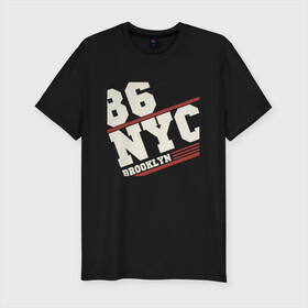 Мужская футболка хлопок Slim с принтом 1986 New York Brooklyn в Курске, 92% хлопок, 8% лайкра | приталенный силуэт, круглый вырез ворота, длина до линии бедра, короткий рукав | Тематика изображения на принте: 1986 | bronx | brooklyn | city | manhattan | new york | queens | retro | staten island | usa | vintage | бронкс | бруклин | винтаж | джерси | квинс | мантэттен | манхеттен | манхэттэн | нью джерси | нью йорк | остров | ретро | стейтен айленд | сш