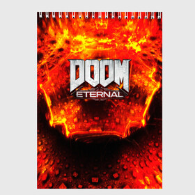 Скетчбук с принтом Doom Eternal в Курске, 100% бумага
 | 48 листов, плотность листов — 100 г/м2, плотность картонной обложки — 250 г/м2. Листы скреплены сверху удобной пружинной спиралью | bethesda softworks | doom eternal | doomguy | id software | демоны | дум этернал | марс | палач рока | этернал