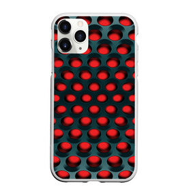 Чехол для iPhone 11 Pro матовый с принтом Раскалённый красный 3Д в Курске, Силикон |  | горошек | железо | жесть | излучение | иллюзия | круги | лампочки | металл | оболочка | объём | сияние | соты | сталь | фонари | шарики | шары